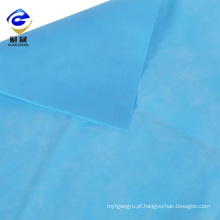 Tecido não tecido de PP antibacteriano à prova d&#39;água azul Tecido de polipropileno anti-resistente de rolo com filme PE